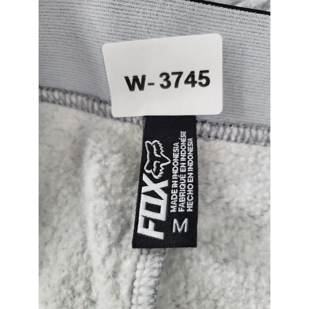 Fox Women Sweatpants M Gray Embroidered Fleece Jogger 29" Inseam - Picture 2 of 12